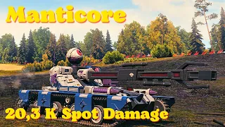 World of tanks Manticore - 20,3 K Spot damage 3 Kills, wot replays