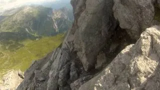 Roggelskopf, Kletterstellen vor dem Gipfel