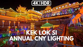 【4K|HDR】KEK LOK SI TEMPLE | ANNUAL CNY LIGHTING CEREMONY 2023 | PENANG