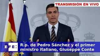 🔴📡 R.p. conjunta de Pedro Sánchez y el primer ministro italiano, Giuseppe Conte