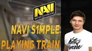 NaVi S1mple playing CS:GO Faceit on Train (twitch stream)