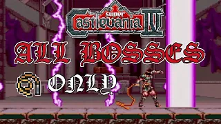 Super Castlevania IV (SNES):  All Bosses [No Damage | Leather Whip Only]