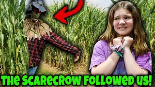 The Scarecrow Was Following Us! Lost In The Corn Maze