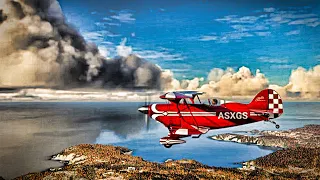 Flying Ibiza. Aviat Pitts Special S 2S. Let's look around this lovely place. Will a bad thing happen