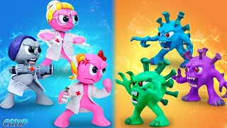 TINY Doctors VS Rainbow Viruses | Médicos TINY VS Vírus Arco-Íris