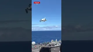 E-2 Hawkeye aircraft catapulted into the Ether