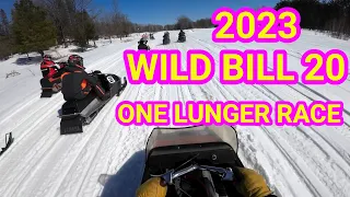 Racing in the Wild Bill 20 One Lunger Vintage Snowmobile Race. 2023.