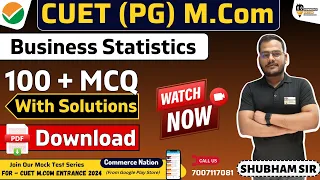 Applied and Business Statistics  | MCQ for M.com Entrance 2024 | Special MCQs | 100 + MCQs Series