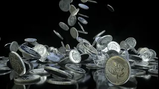 Falling Coins / Free Stock Footage