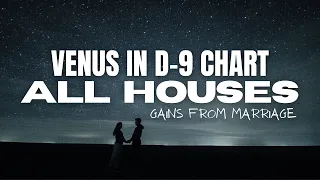 Venus's placement in all the Houses of the D9 Chart - Gains in Marriage & receptivity to Higher mind