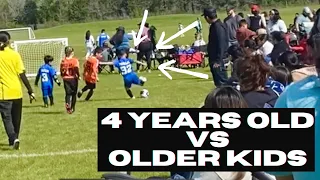 4 YEAR OLD BALLER vs OLDER KIDS 🔥⚽️ // 4 Year Old Soccer Player // U6 Rec Soccer