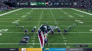 Madden NFL 21 PS5 Season 2 Week 17 New England Patriots VS New York Jets All Madden Franchise