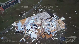 12-14-2022 Quitman, MS - Tornado Damage - Destroyed Mobile Home - Clean Up - Drone