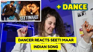 DANCER REACTS INDIAN SONG - SEETI MAAR - ALLU ARJUN DANCER