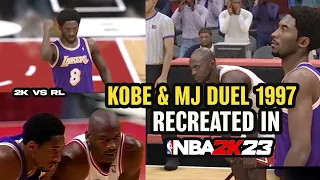 Kobe Bryant vs Michael Jordan, duel in 1997 (1st meeting) recreated in 2k23 [ERA FILTER ON] PS5