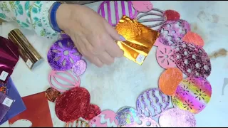 Foiling an Easter Egg wreath