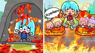 Poor Girl With Fire Hair Covered In Ice Saved The World | Toca Life Story | Toca Boca