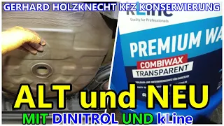 Altes Combiwach/Seilfett und neues Premium Transparentwachs von KLine