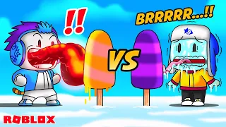 LOMBA MENJILAT ES KRIM SUPER DINGIN SAMPE BEKU LIDAH DI ROBLOX!!!