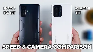 POCO F4 GT vs Xiaomi 11T SPEED & CAMERA Comparison | Zeibiz