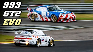 8x PORSCHE 993 GT2 evo @ Spa Classic 2022 | flames, flybys, accelerations & race action