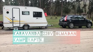 Karavanda 220V Olmadan Kamp yaptık. #caravan#camping #erba #kamp