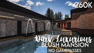 Bloxburg - Dark Luxurious Blush Mansion Speed Build (No Gamepass)