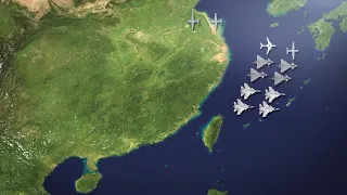 Chinese warplanes practice cutting Taiwan off from US help