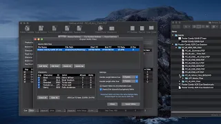 EdiCue v3.2 - Export Movies and WAV Files window demo