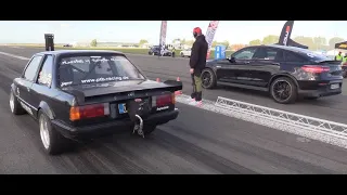 950HP GAD MOTORS MercedesAMG GLC63s vs 820HP BMW E30 325i Turbo