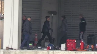 Tom Cruise and Christopher McQuarrie on set of Action Scene in Paris for MI6
