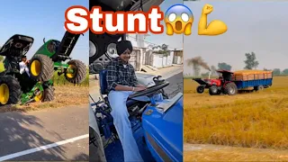 Mahindra tractorstunt  //johndeere//shorts remix video @nooruppal98