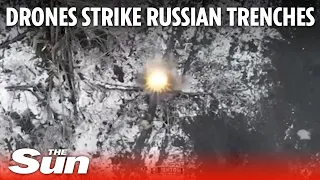 Ukraine Russia War: Ukrainian drones bomb Russian troops on frozen battlefield