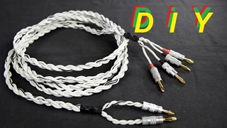 How To Make Bi-wire Speaker Cables - DIY Speaker Cables #DIY9