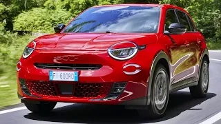 All New 2024 Fiat 600e (RED) is here! FIRST LOOK! Driving, Exterior and Interior