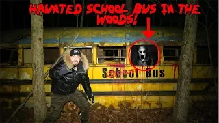 HAUNTED BUS IN THE MIDDLE OF THE FOREST *MY FRIEND ALMOST LOST HIS LIFE HERE CAUGHT ON FILM*