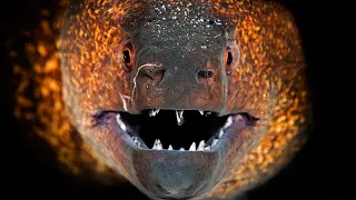 Moray eel is a terrible predator of the ocean. Moray vs shark!