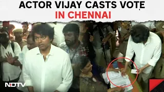 Vijay Casting Vote: Actor Turned Politician Vijay Casts Vote In Chennai