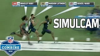 40-Yard Dash Simulcam: Denzel Ward vs. Marshon Lattimore, Bradley Roby & More! | NFL Combine