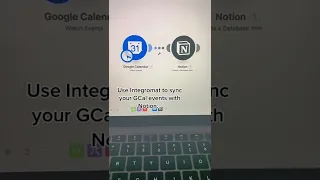 Sync your Google Calendar events with Notion in less than 5mn! (w/ Integromat) #shorts
