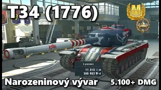 T34 (1776) - Narozeninový vývar #2 (367k kreditů za 1 bitvu) - komentovaný replay