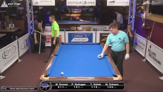 Stuttgart Open 2016, No. 14, Shootout Field B, Pool-Billard, Suranyi, Nydegger, Schulz, Schwarz