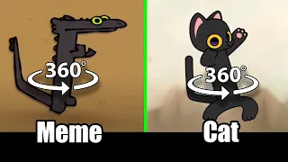 360º VR Toothless Dancing Vs Cat Toothless Dance