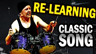 LARS ULRICH RE-LEARNING HOW TO PLAY TRAPPED UNDER ICE AFTER 20+ YEARS! - RARE METALLICA PRACTICE
