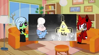 cartoon villains react to Bill Cipher рус/eng (Gacha Life)