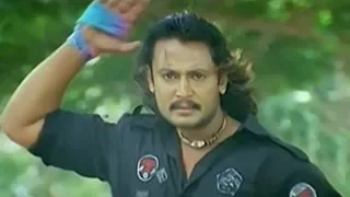 Darshan Killed Rowdy in front of Heroine Namitha | Indra Kannada Movie Action Scene