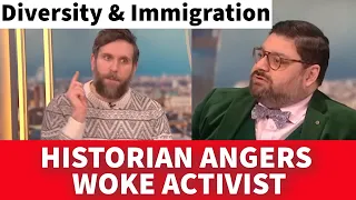 "That's Outrageous!!" Angry Woke Activist HATES Historian's FACTS on Diversity. (Rafe Heydel-Mankoo)