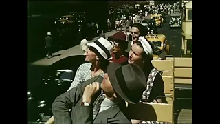[4K, 60 fps, color] (1939) The Real New York in Technicolor.