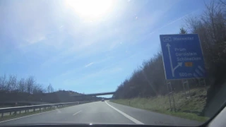 Driving E Class Benz on German Autobahn