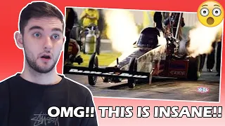 British Guy's First Time Reaction to NHRA Fire Breathing Monsters **This is INSANE!!**
